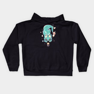 Water Dragon Cat Kids Hoodie